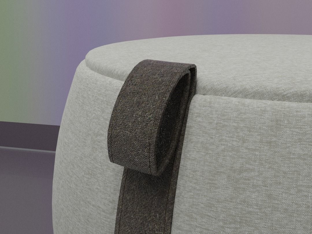 Ottoman stool 3D model_3