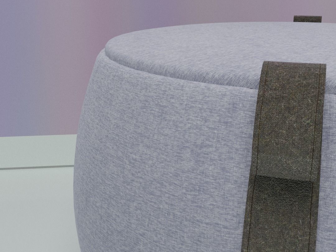 Ottoman stool 3D model_2