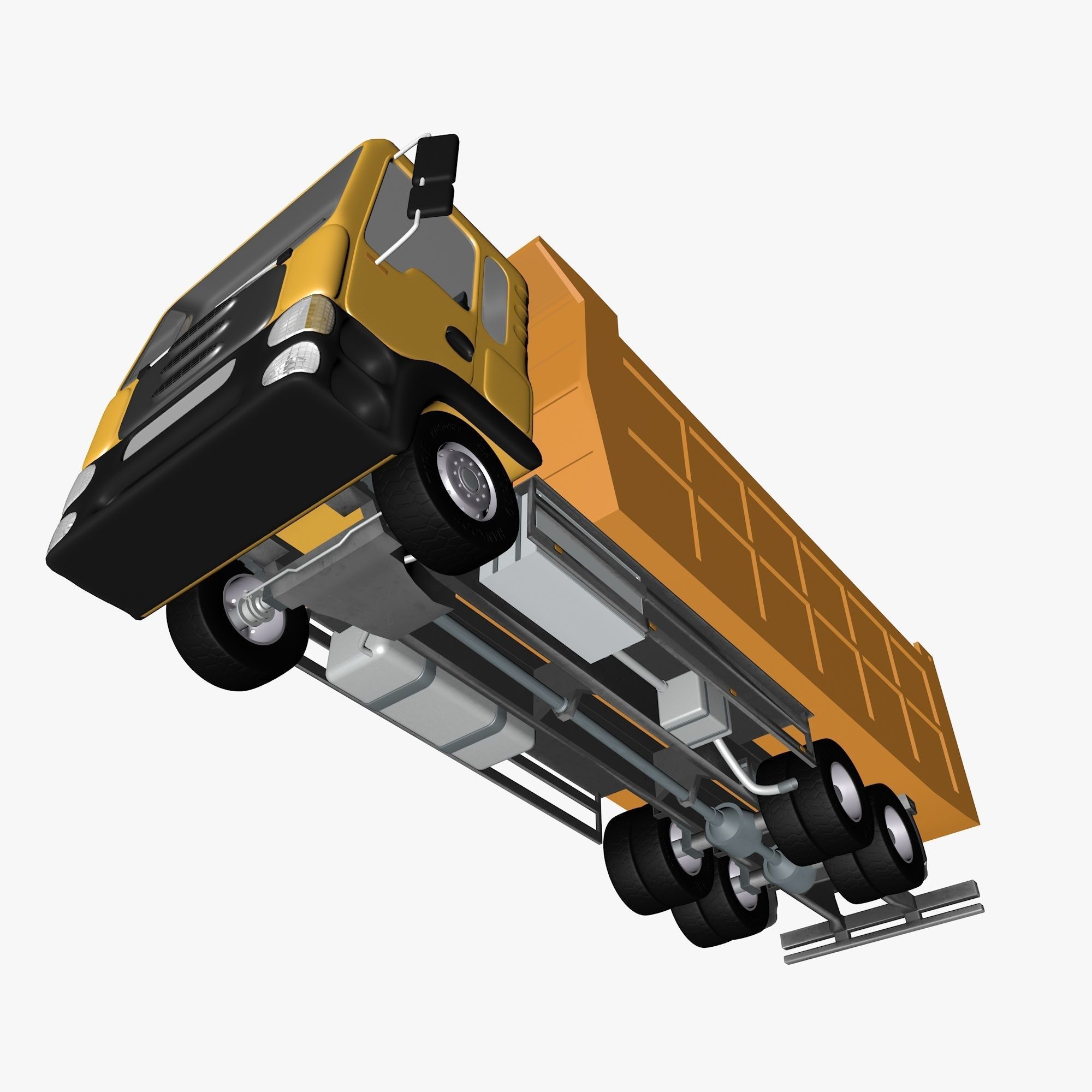Dump truck 3D model_13