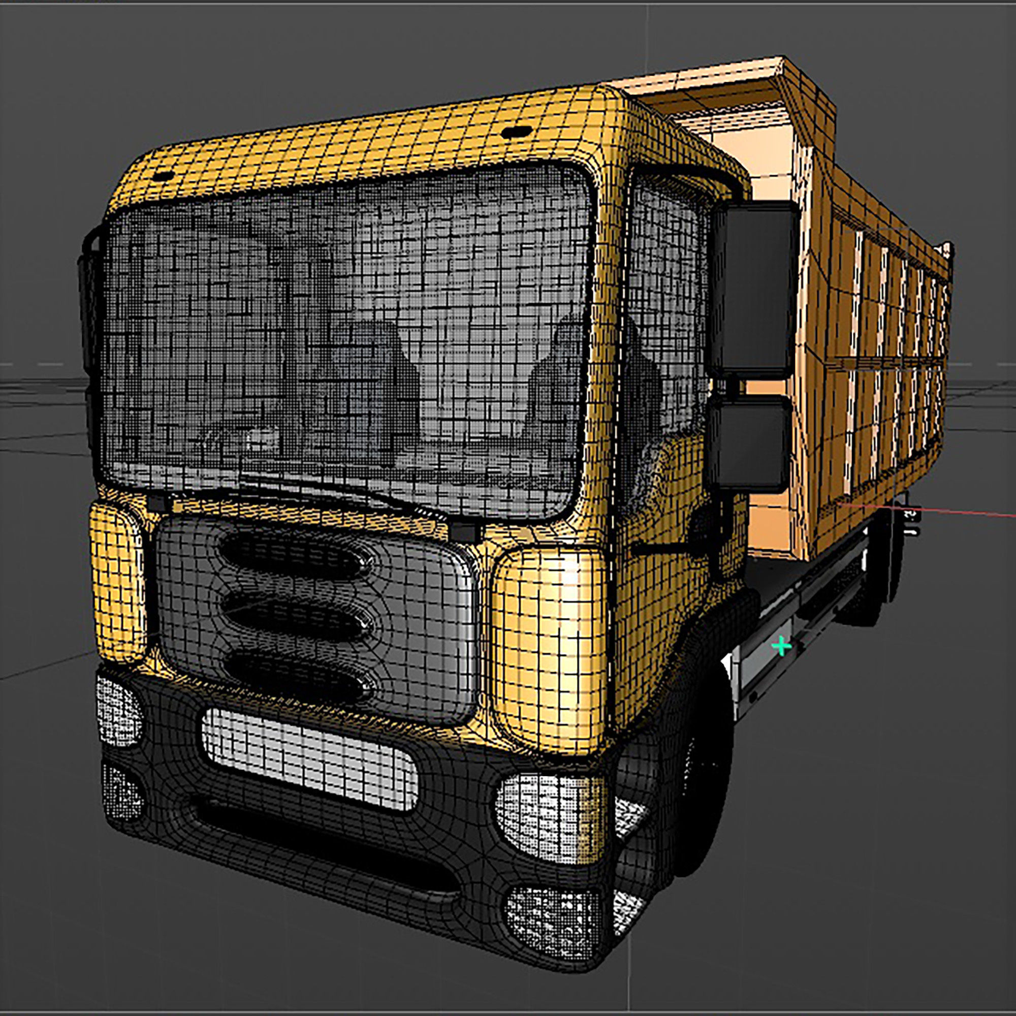 Dump truck 3D model_14