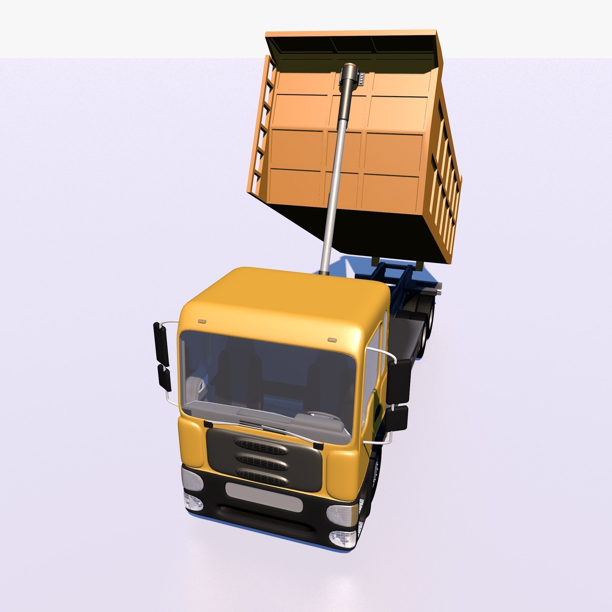 Dump truck 3D model_9