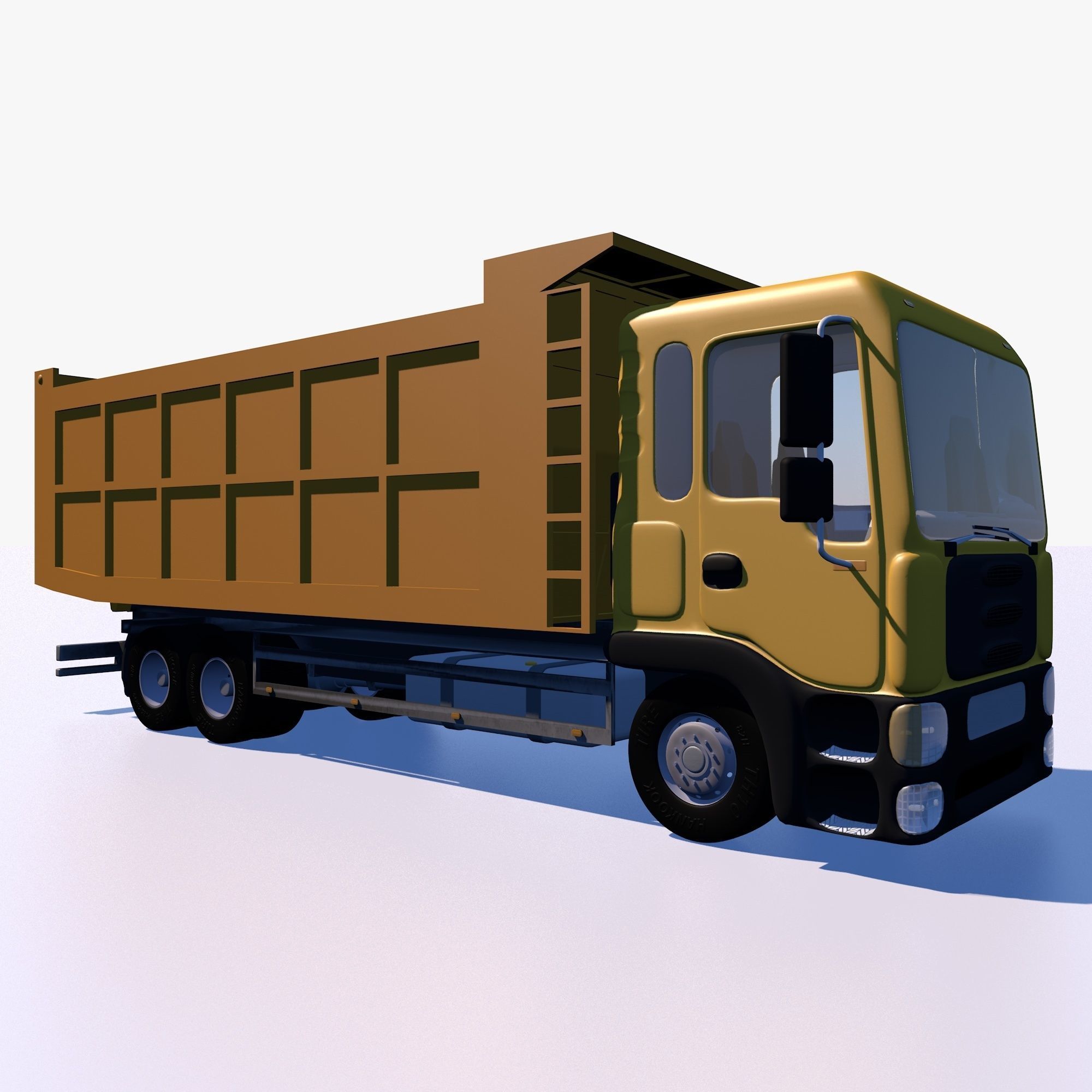 Dump truck 3D model_4