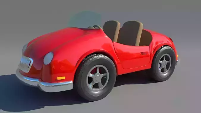 Toy car Low-poly 3D model