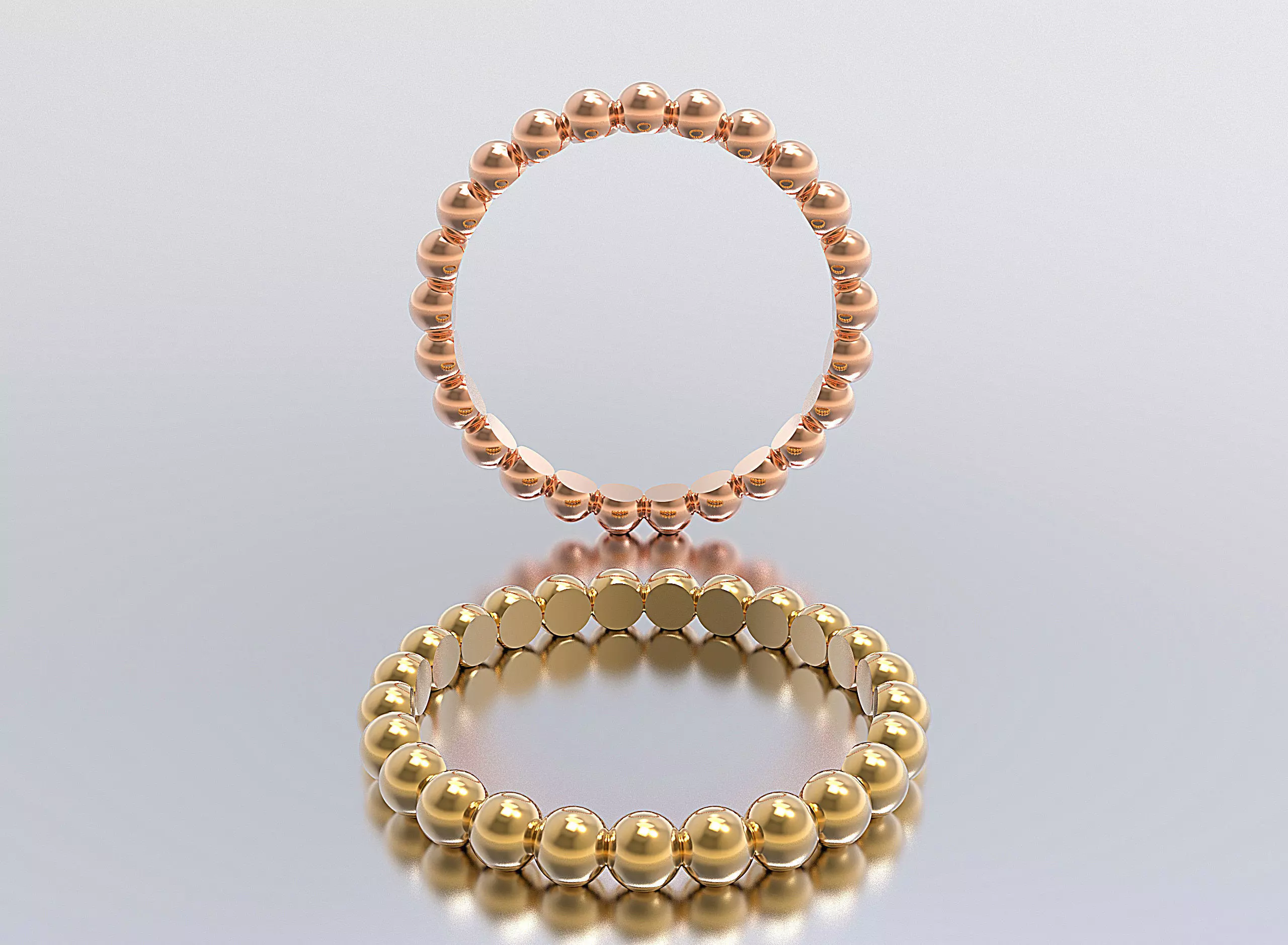 woman ring 3D print model_0