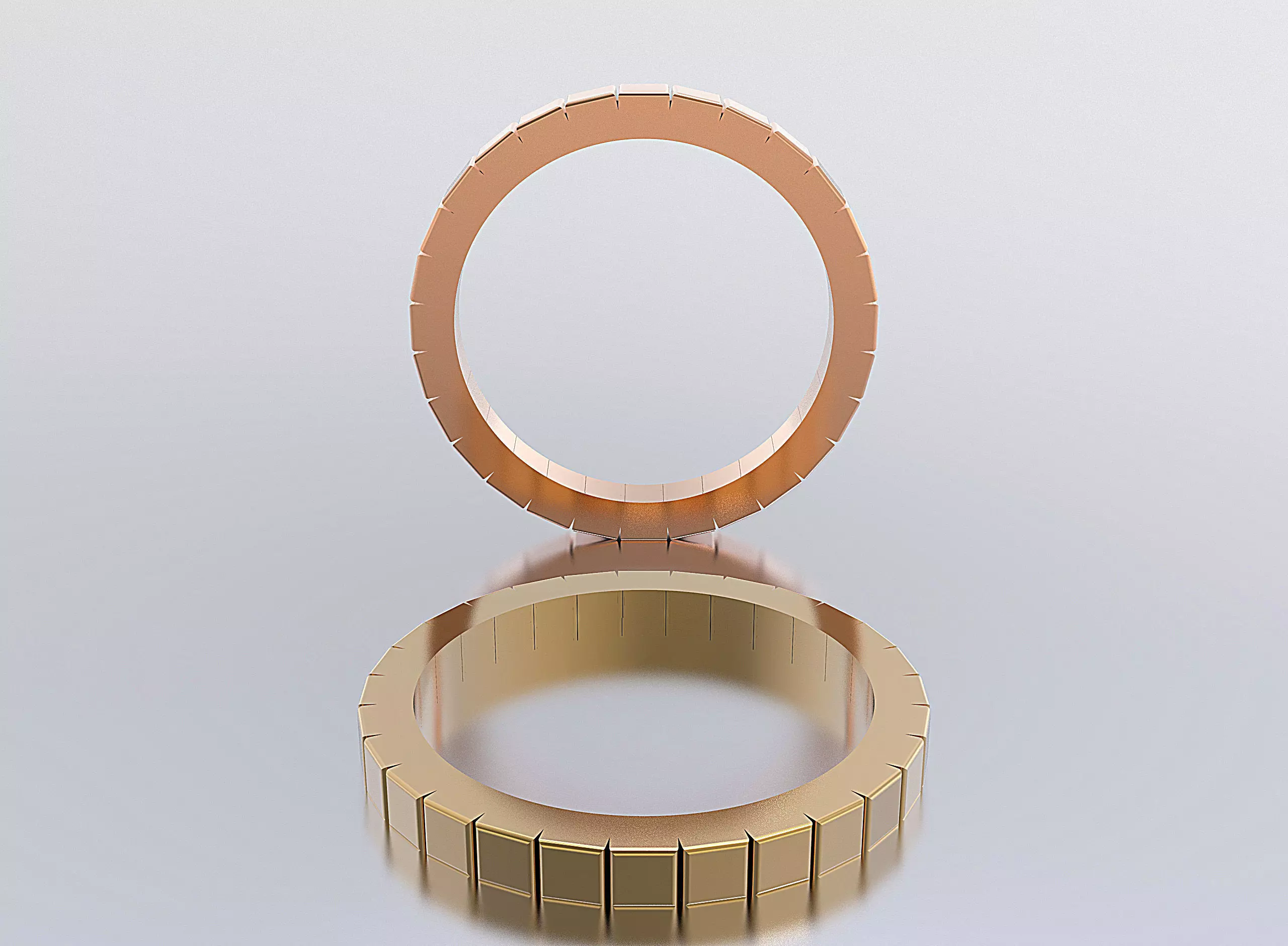 woman ring 3D print model_0