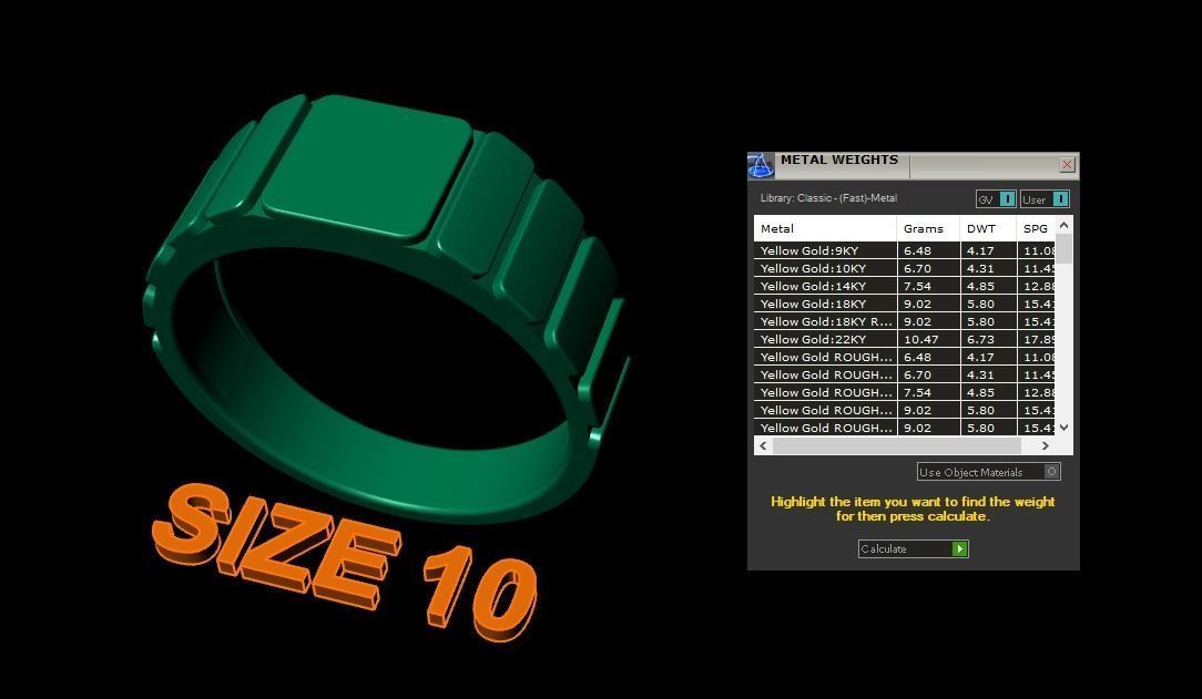 Signet Ring Band Tappered Box Step Mix Size 3D print model_14