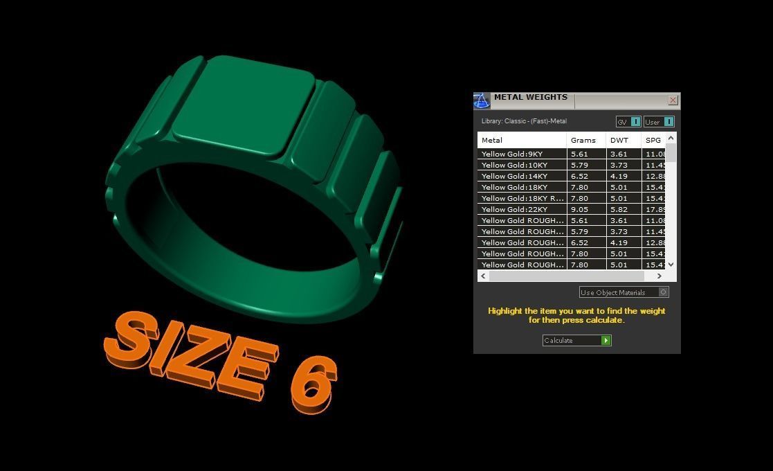 Signet Ring Band Tappered Box Step Mix Size 3D print model_10