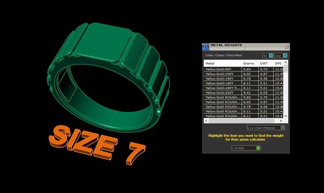 Signet Ring Band Tappered Box Step Mix Size 3D print model_11