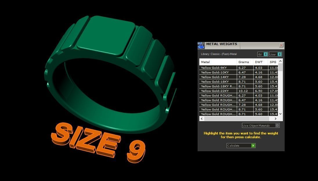 Signet Ring Band Tappered Box Step Mix Size 3D print model_13