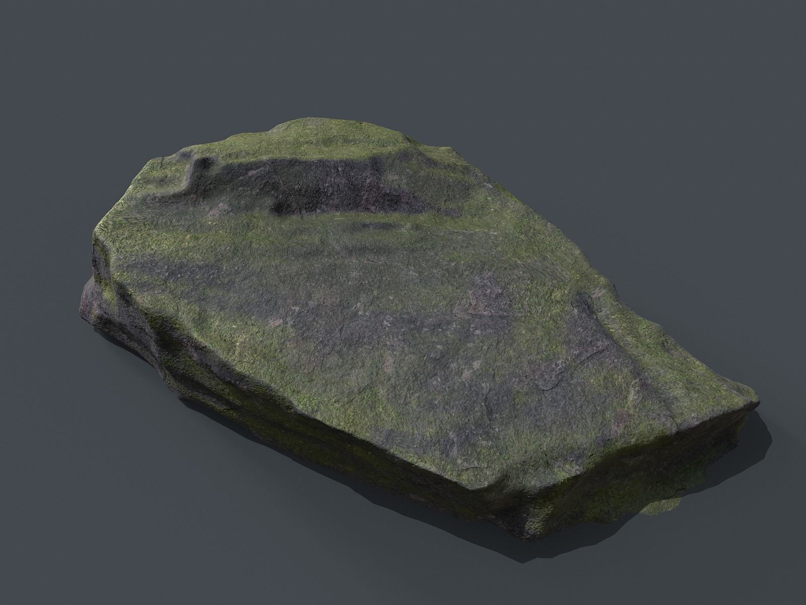 Mossy Rocks Set Low-poly 3D model_11