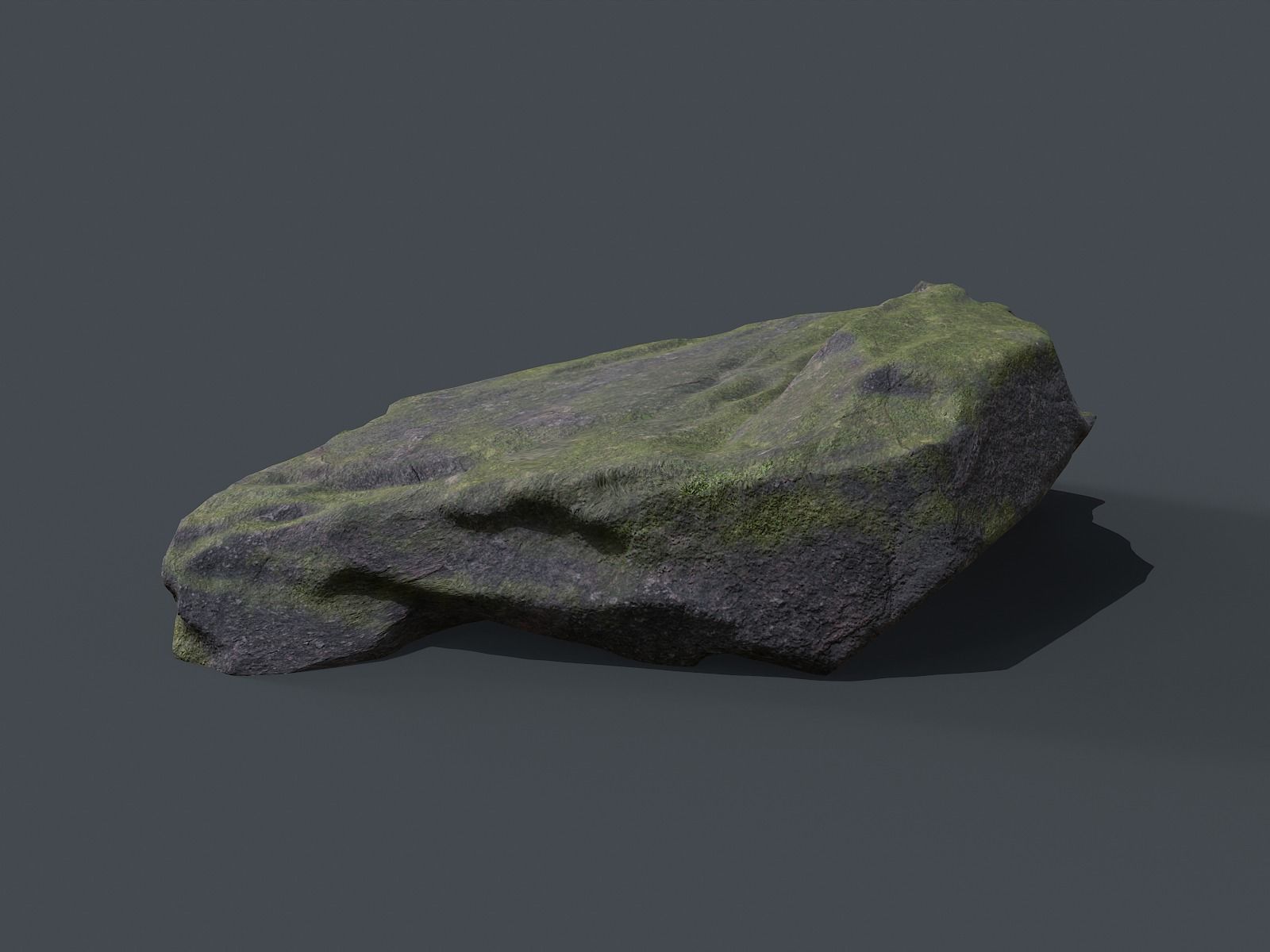 Mossy Rocks Set Low-poly 3D model_10