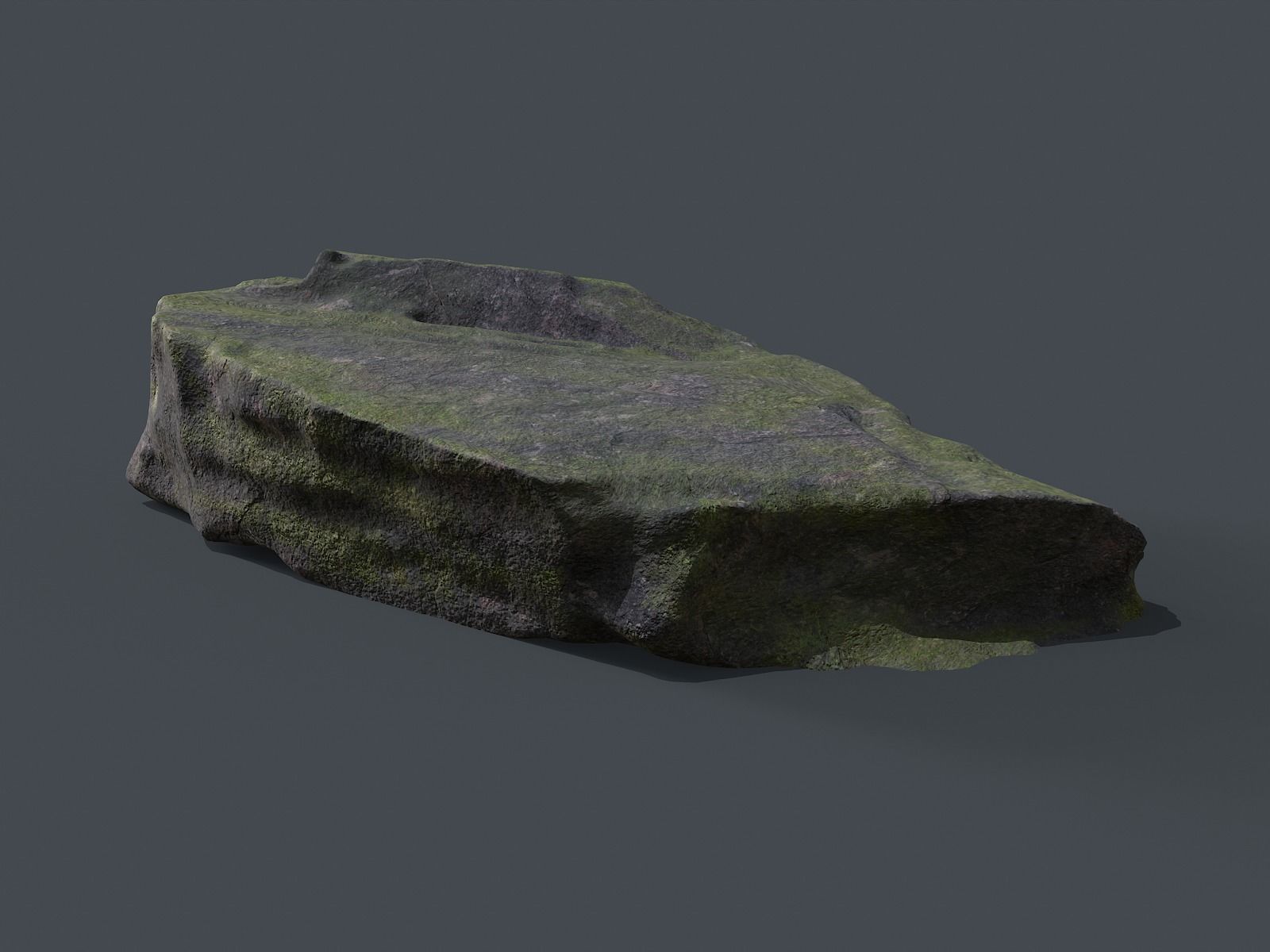 Mossy Rocks Set Low-poly 3D model_9