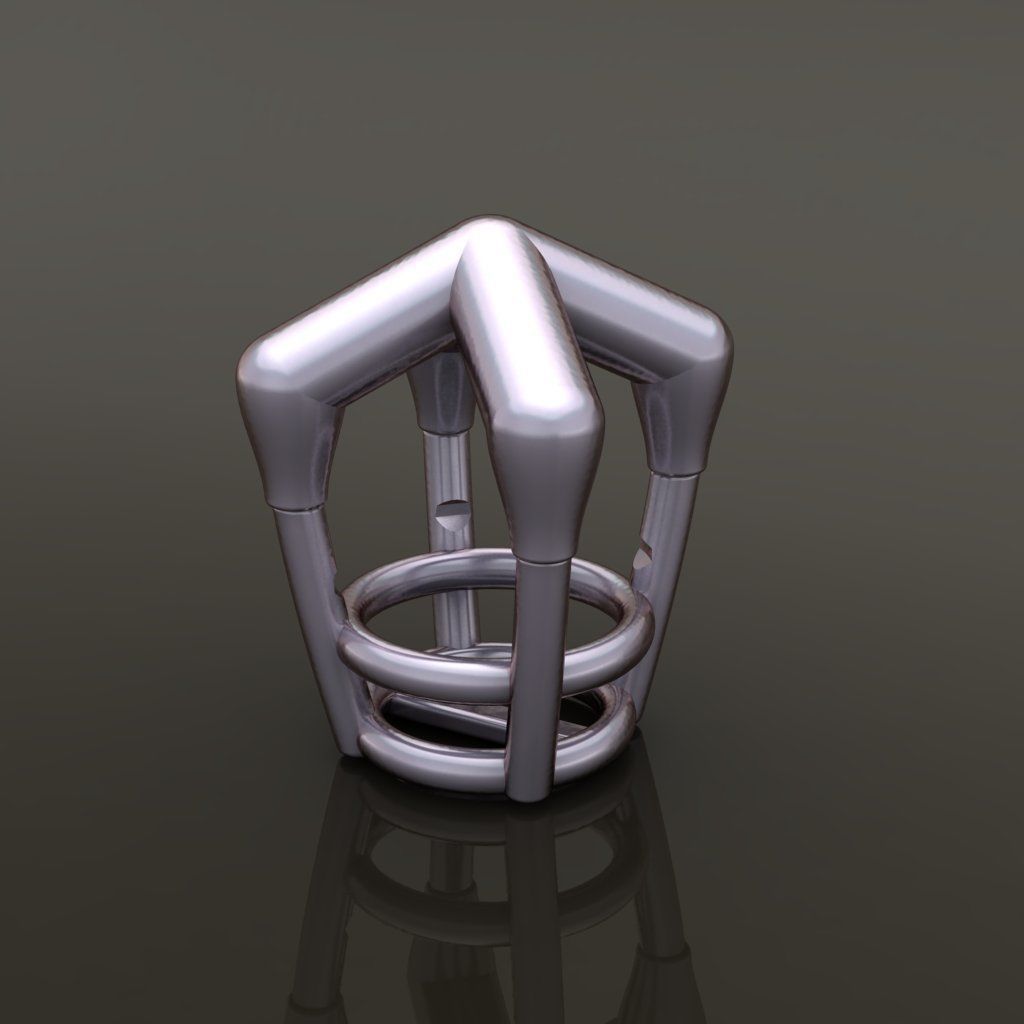 4-Prong Solitaire Earring Basket 9MM50 3D print model_6