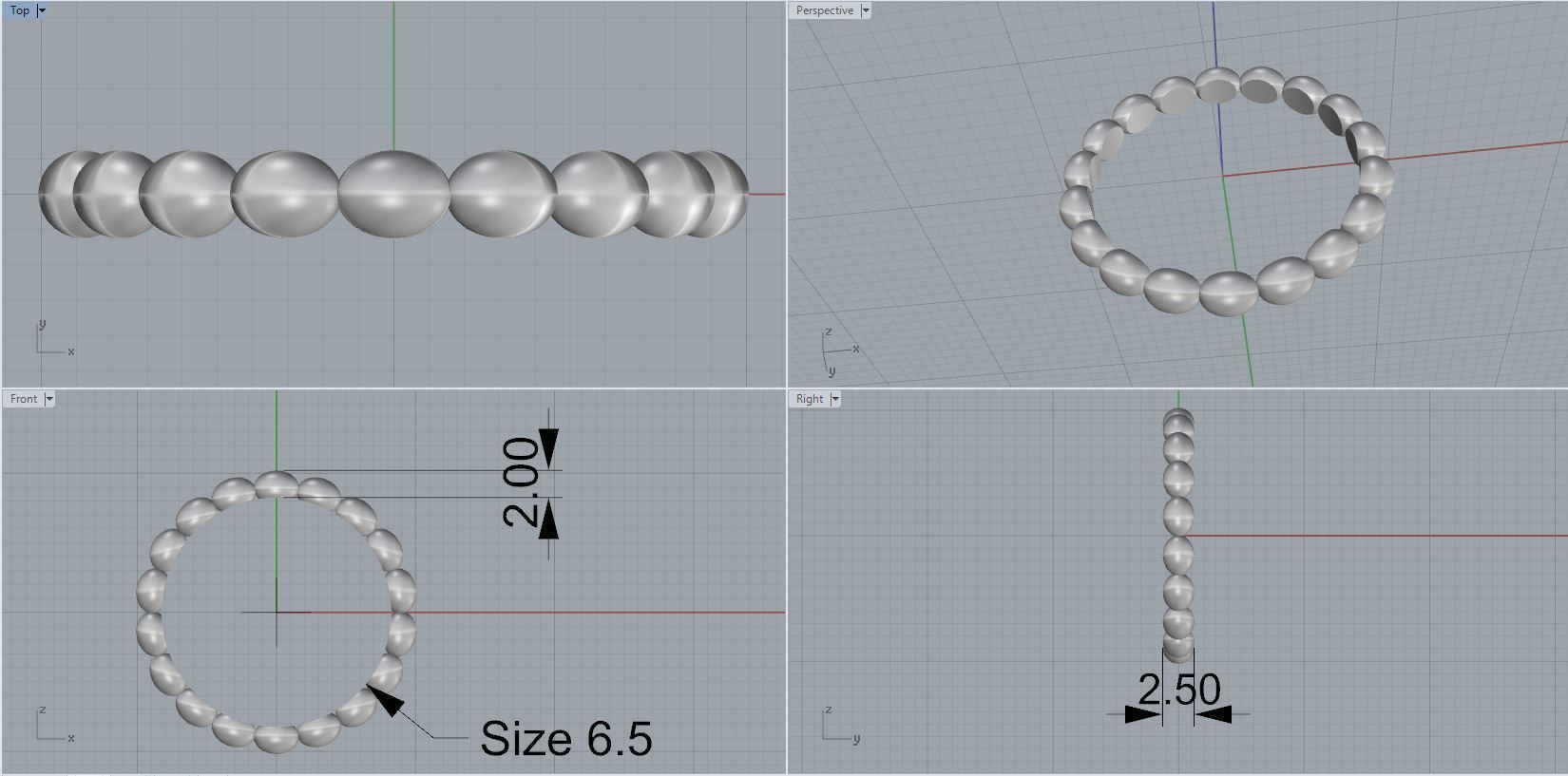 woman ring 3D print model_2