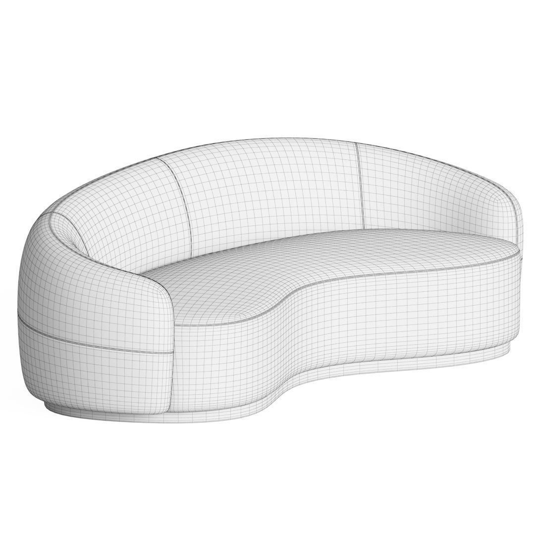 Snowglobs Austin Curved Sofa 3D model_4