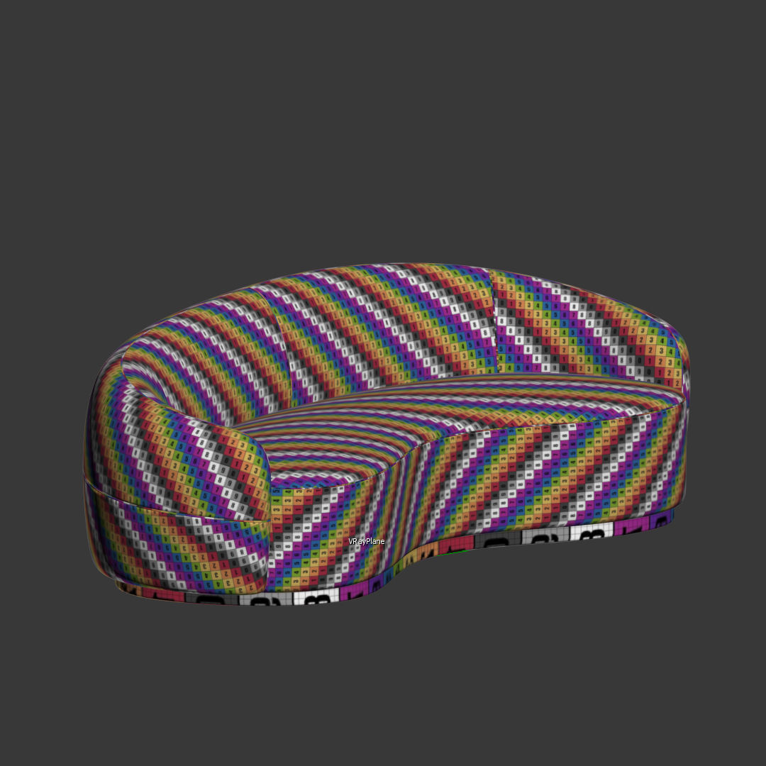Snowglobs Austin Curved Sofa 3D model_3
