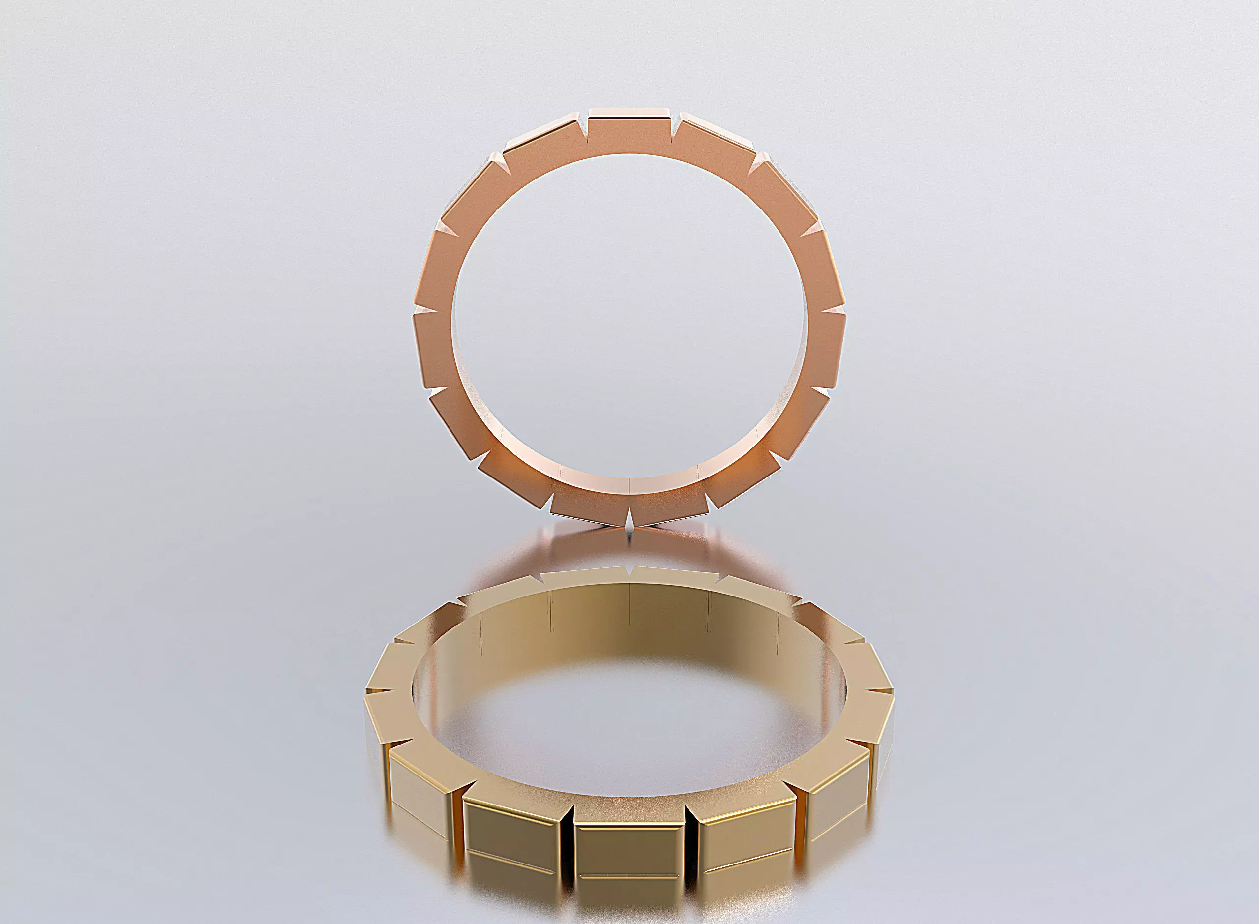 woman ring 3D print model_0