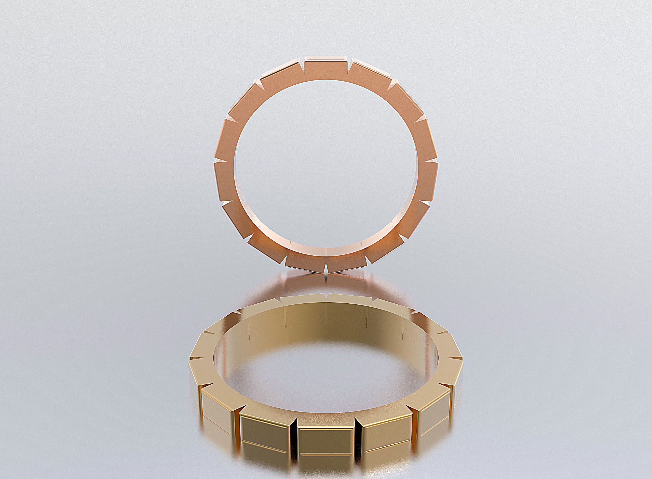 woman ring 3D print model_1