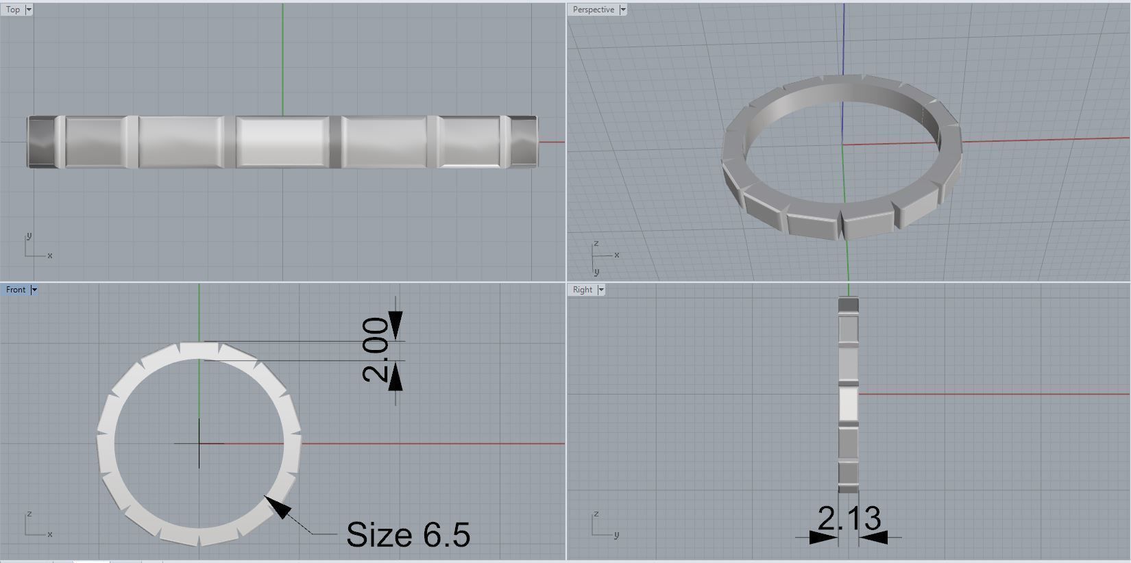 woman ring 3D print model_2