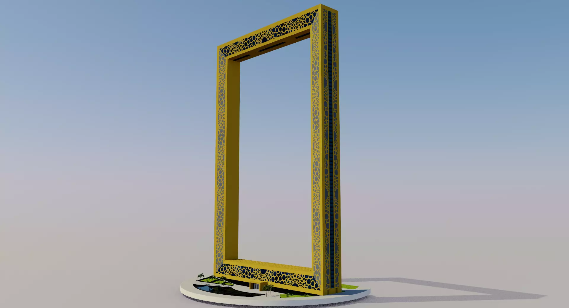 Dubai Frame - UAE 3D model_0
