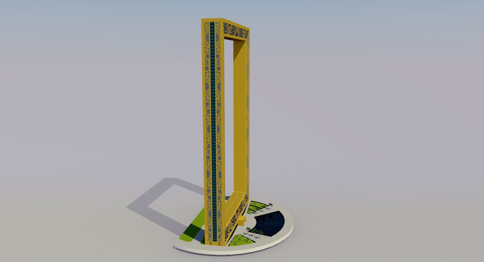 Dubai Frame - UAE 3D model_3