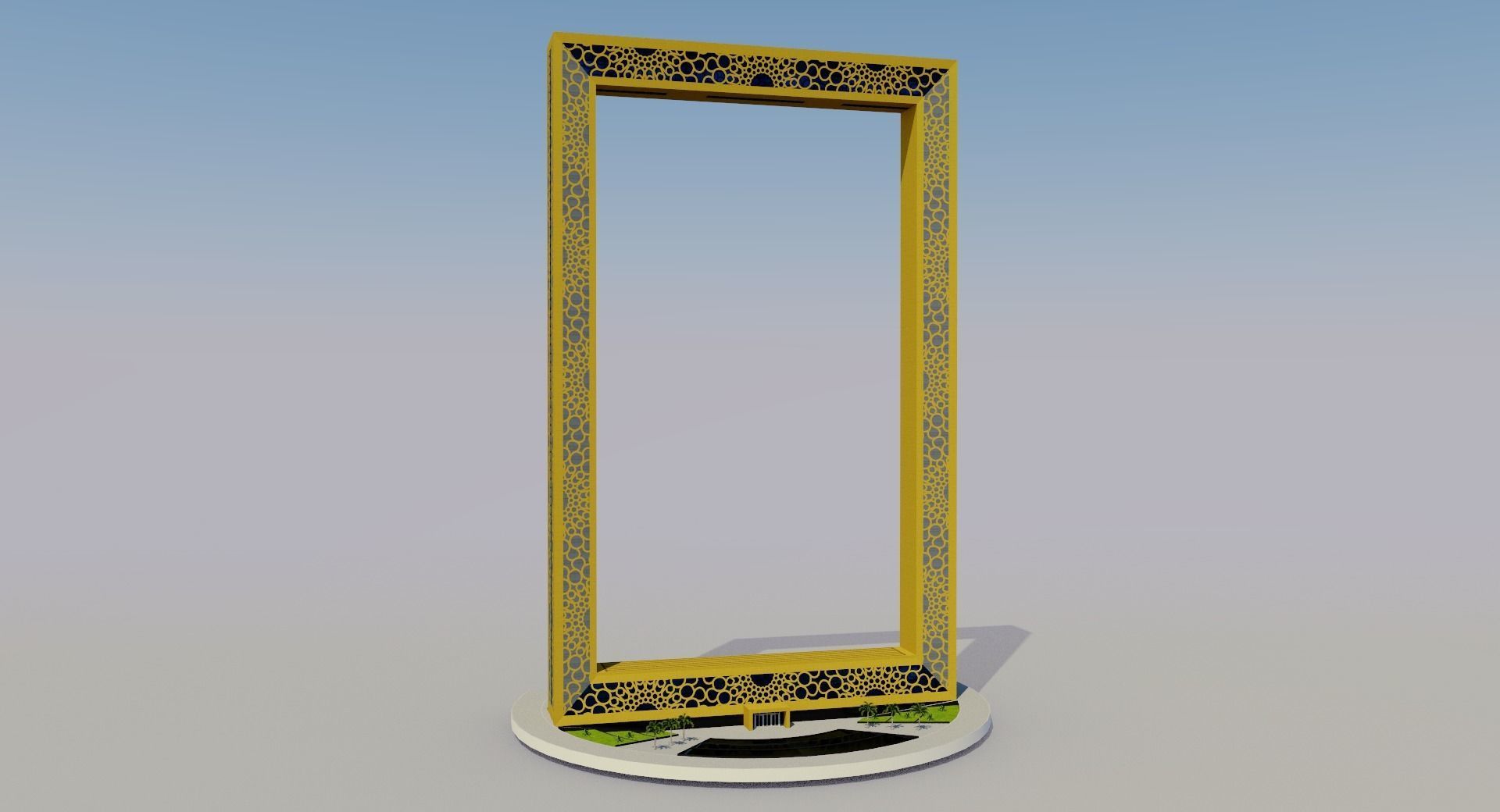 Dubai Frame - UAE 3D model_1