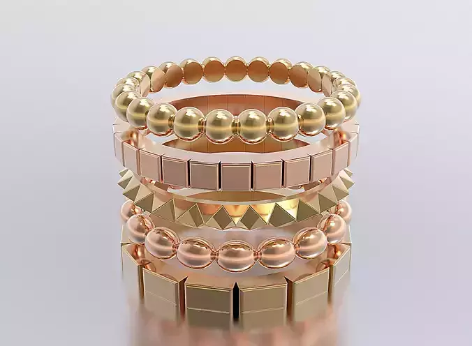 woman ringS 3D Model Collection