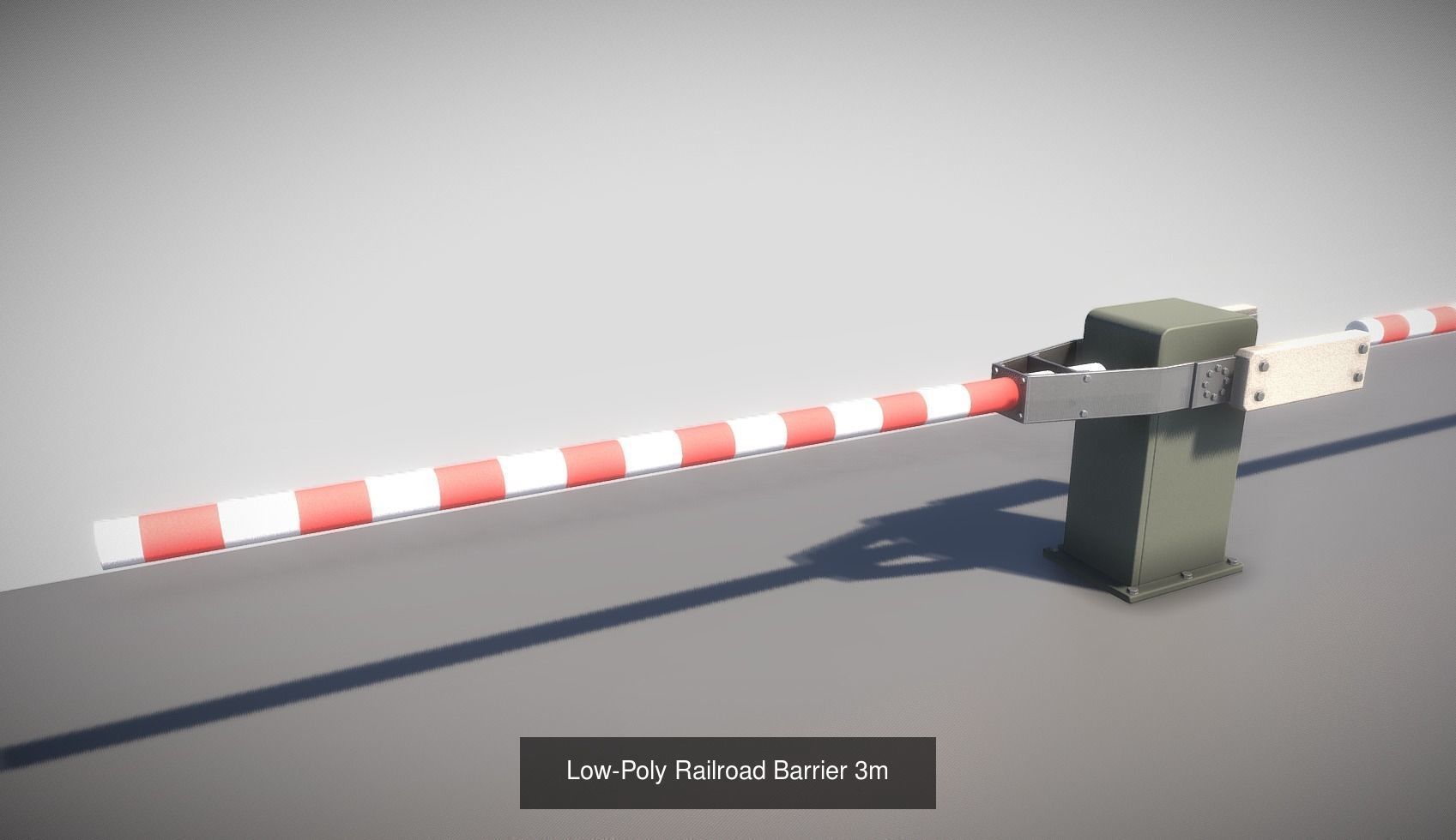 All Railroad Barriers Low and High-Poly 3D Model Collection_48
