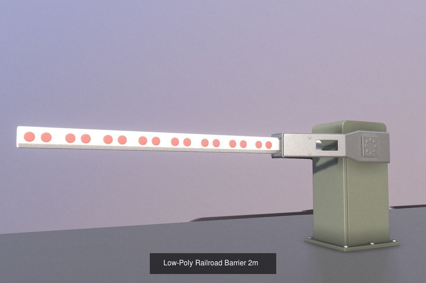 All Railroad Barriers Low and High-Poly 3D Model Collection_49