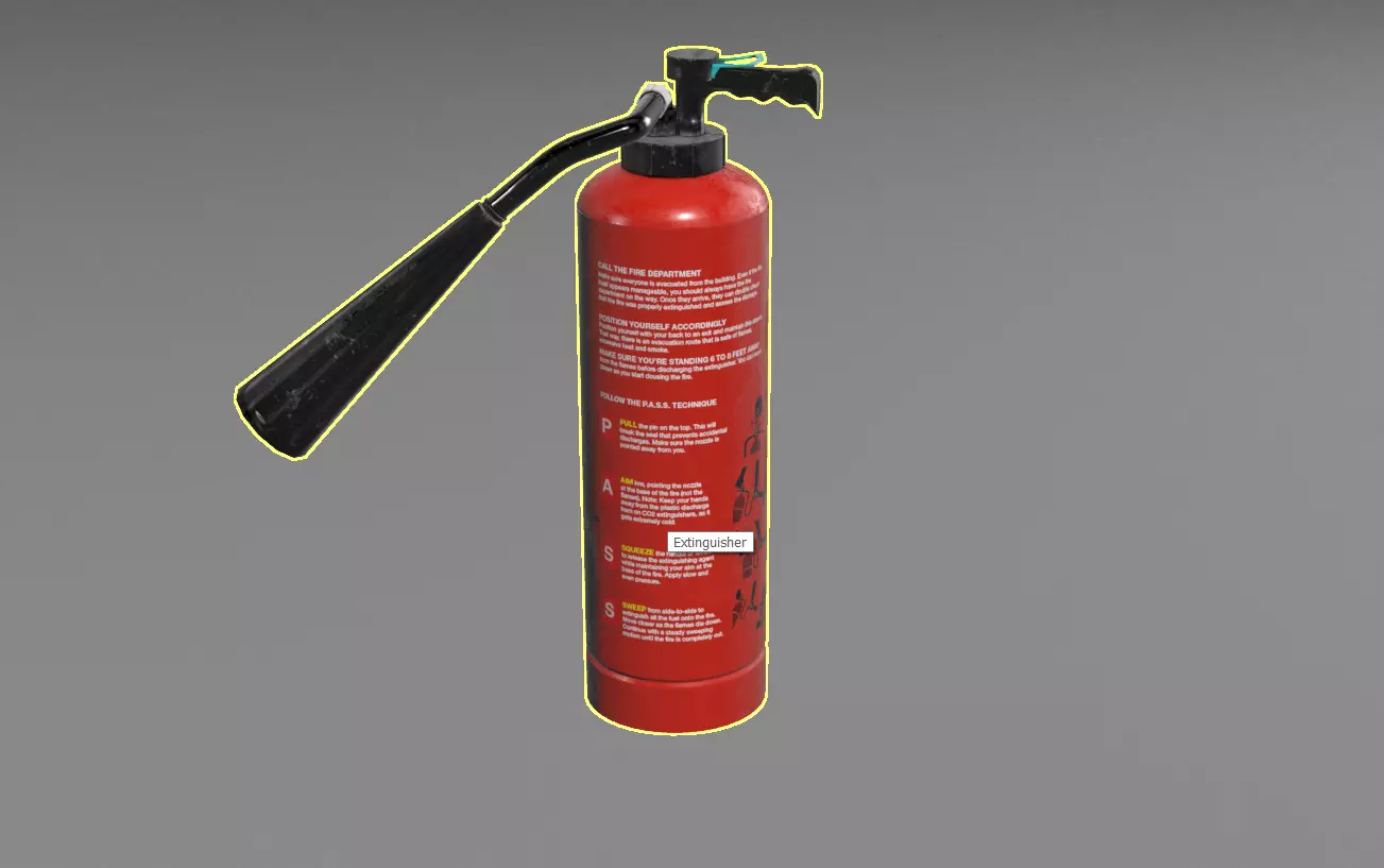 Extinguisher fire Free low-poly 3D model