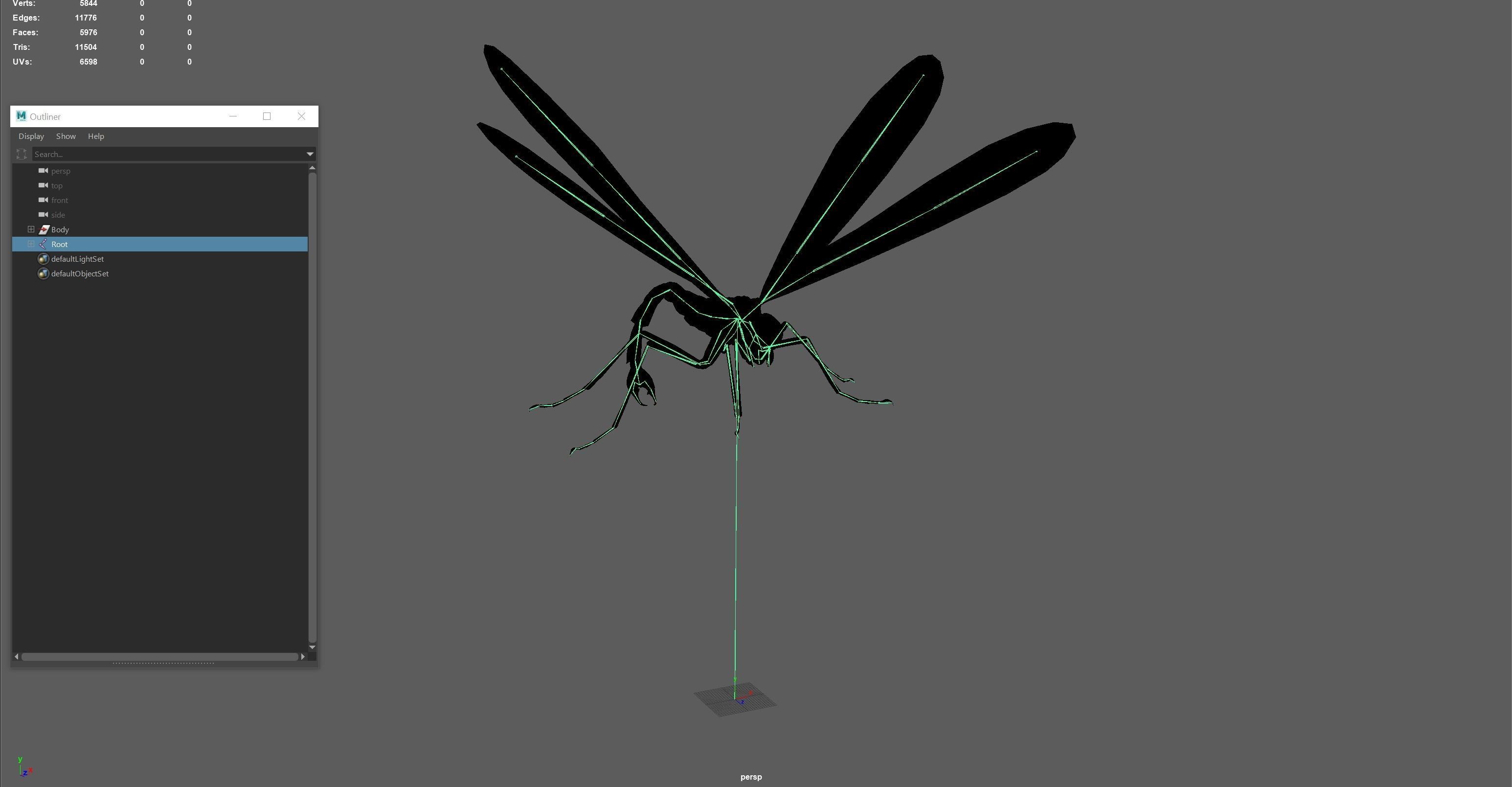 MosquitoVampire flying insect Low-poly 3D model_22