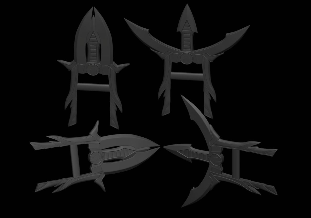 Rain weapon Katar daggers like as from Mortal Kombat 11 3D print model_3