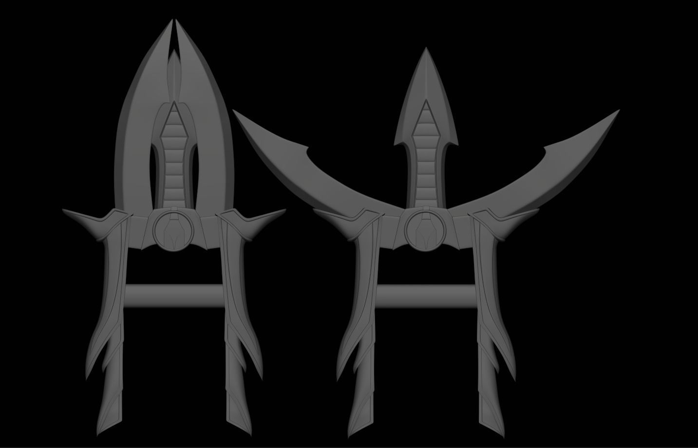 Rain weapon Katar daggers like as from Mortal Kombat 11 3D print model_0