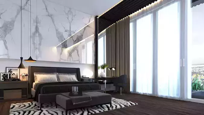 Bedroom 3d Visualization 