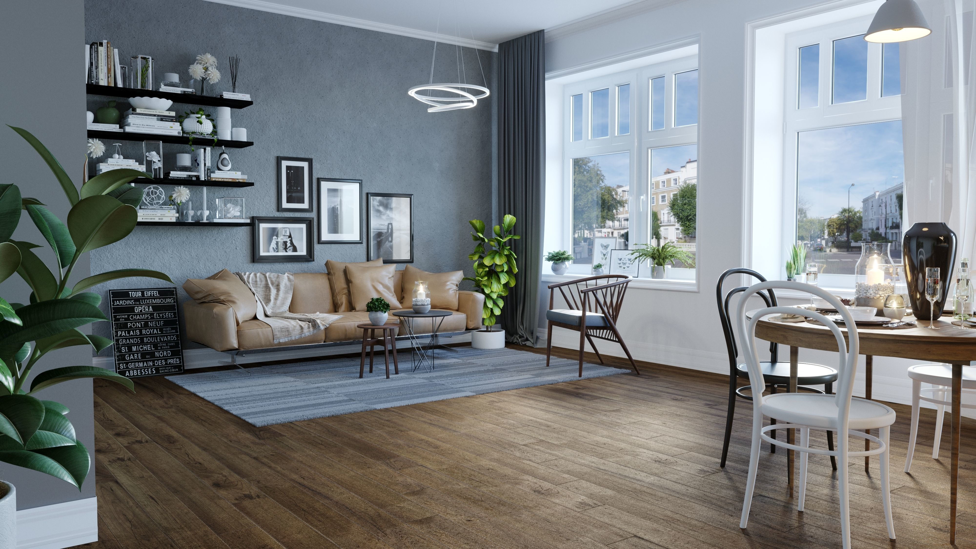 Livingroom 3d visualization  3D model_1