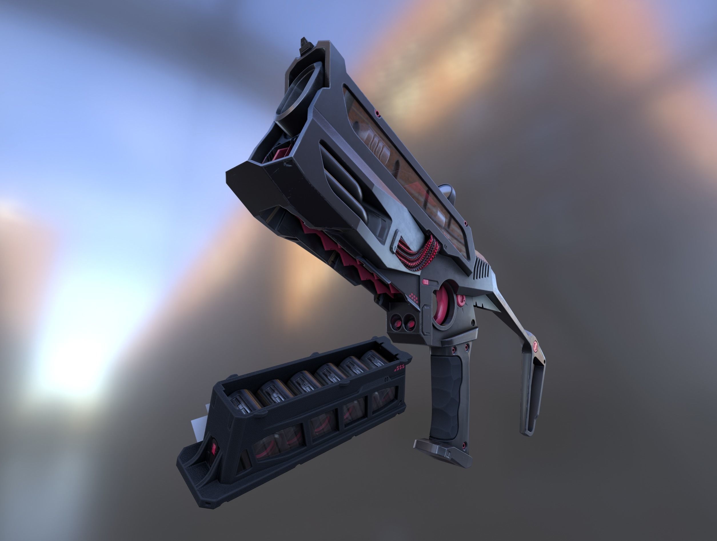 Fullerite SciFi Fun Low-poly 3D model_4