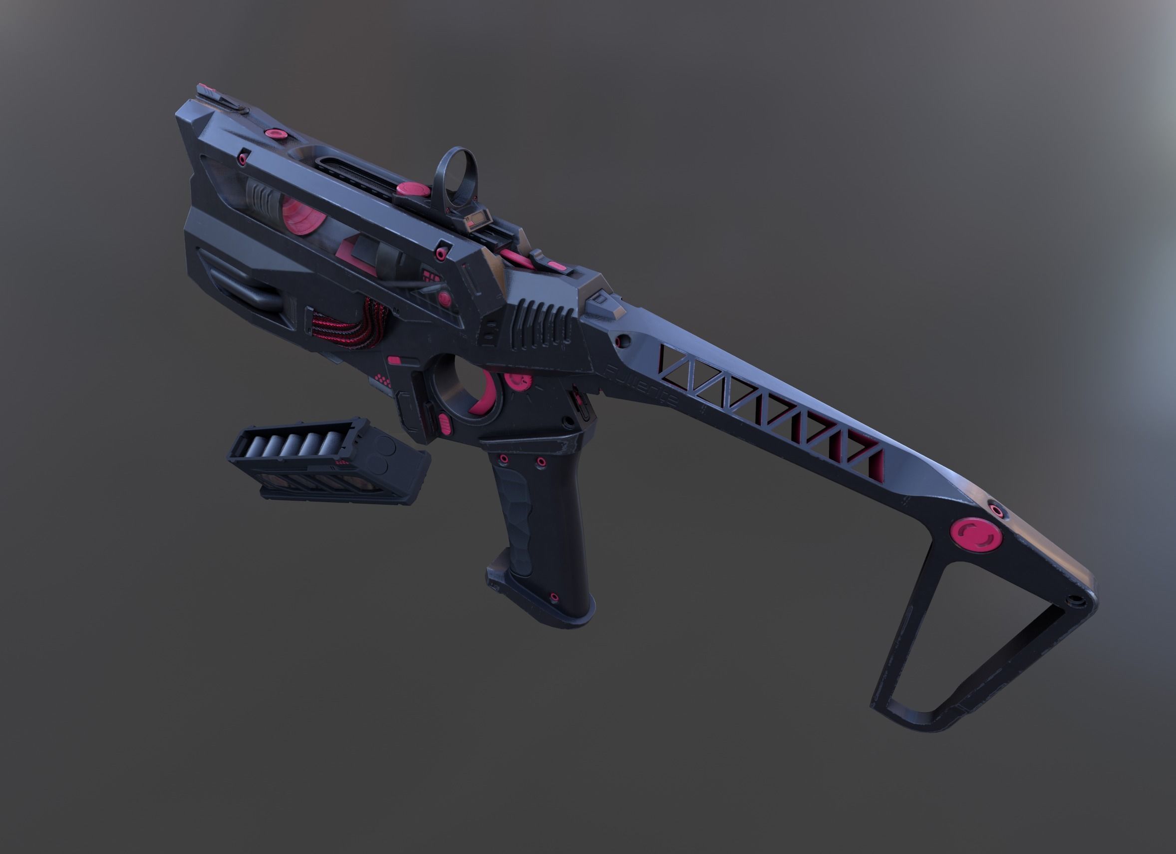Fullerite SciFi Fun Low-poly 3D model_5