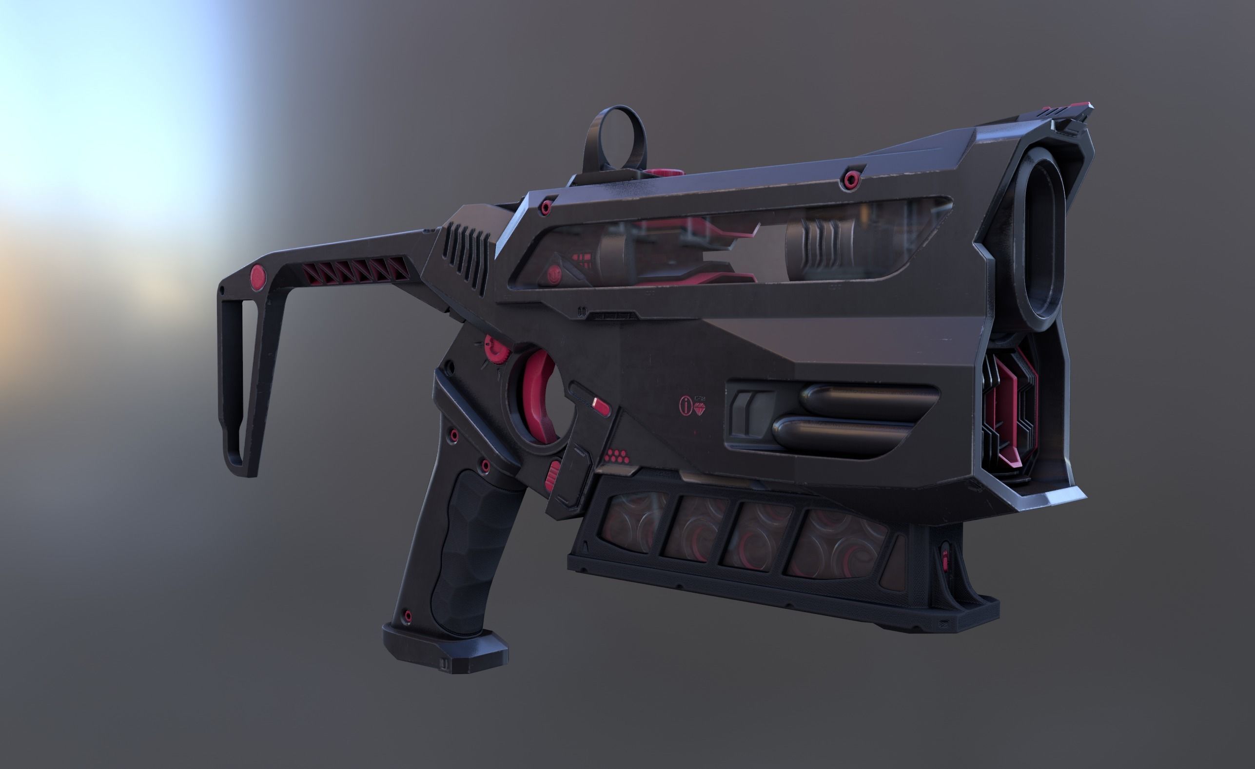 Fullerite SciFi Fun Low-poly 3D model_3