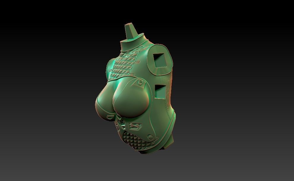 Star Wars Probe Droid Girl Pin Up 3D print model_37