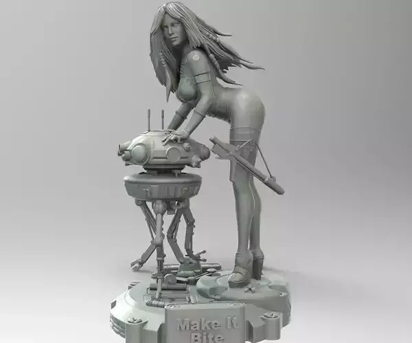 Star Wars Probe Droid Girl Pin Up 3D print model