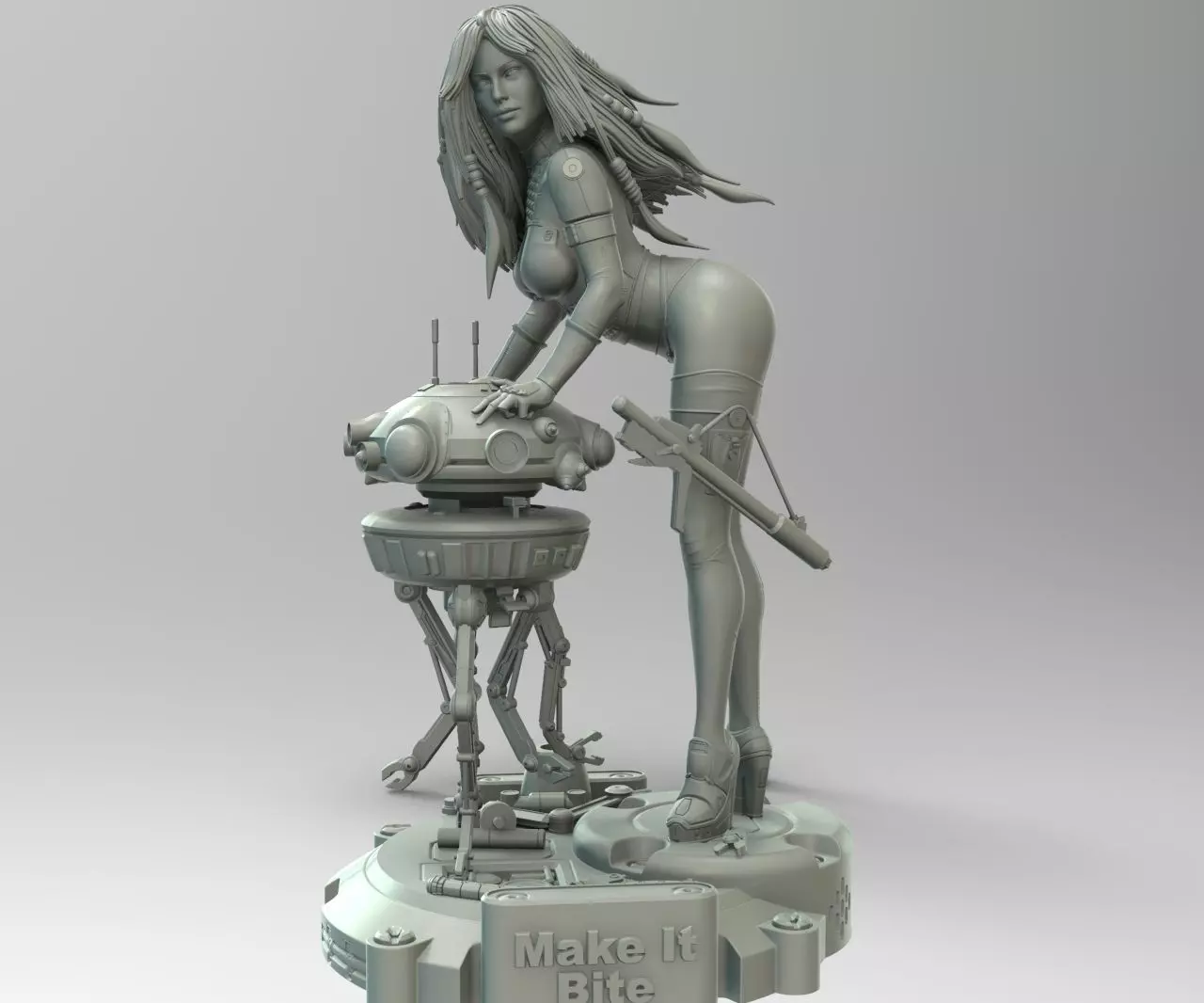 Star Wars Probe Droid Girl Pin Up 3D print model_0