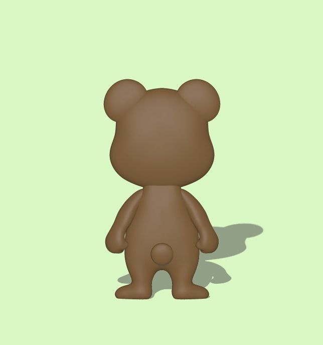 Bear Flat 3D print model_2