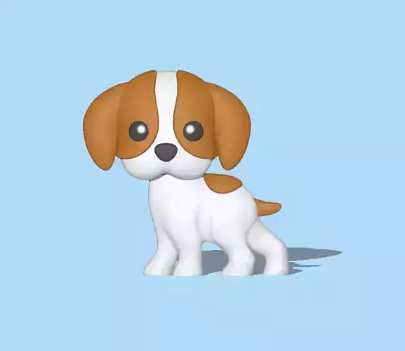 Dog Flat 3D print model