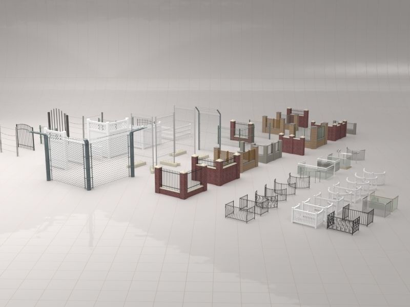 Fence Collections 3D model_3