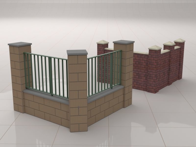 Fence Collections 3D model_13