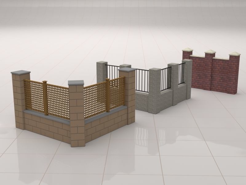 Fence Collections 3D model_12