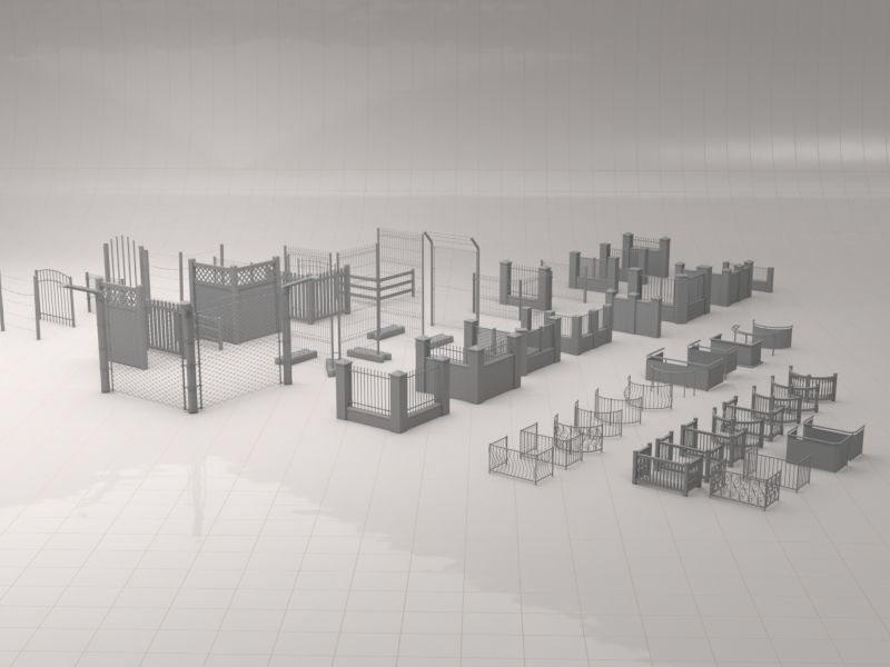 Fence Collections 3D model_21
