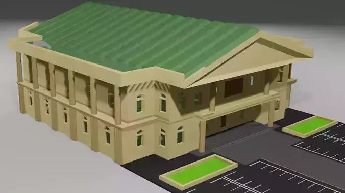 Lowpoly city hall
