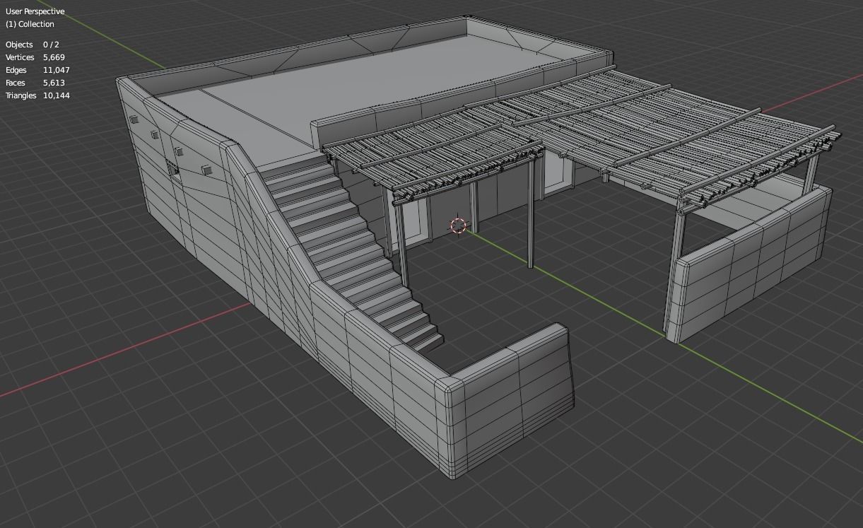 Common Desert House Low-poly 3D model_23