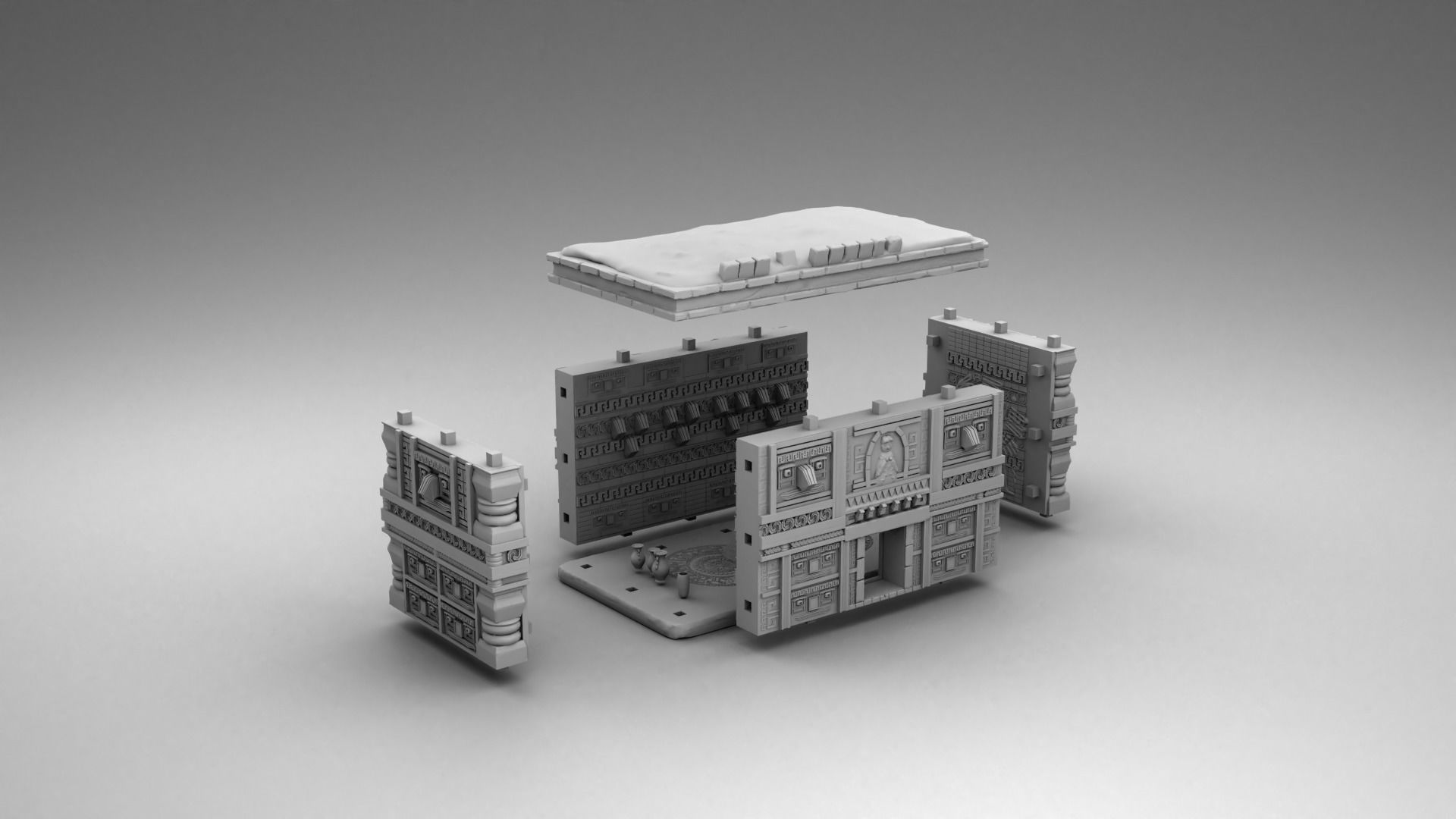 Modular Mayan build 3D print model_2